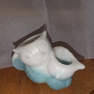Owl Duo Planter (Vase Size Xs) For Xs Succulant Or Pencil Holder Made With Resin